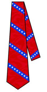 Red Tie with Blue Stripes & White Stars - Click Image to Close